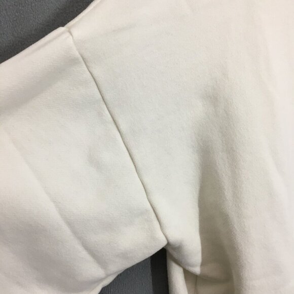 LAB STUDIO Womens Hoodie Size Large Kangaroo Pocket Ivory Fleece Lining - Picture 5 of 15